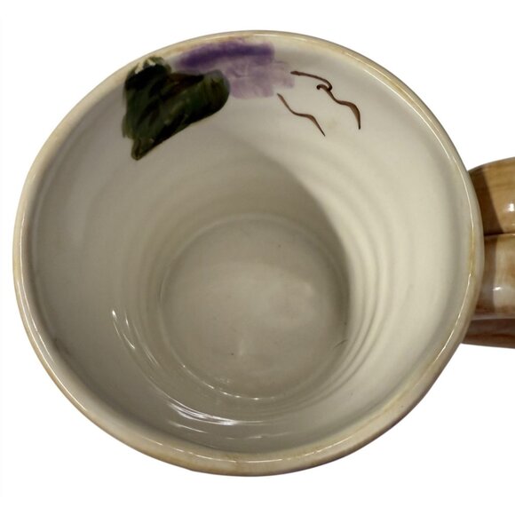 Hand-Painted Ceramic Mugs Hydrangeas 16 Oz Purple Floral Cottage Farmhouse - Picture 5 of 16